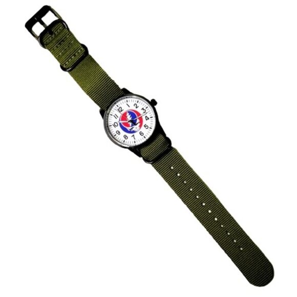 Limited Edition Grateful Dead Analog Watch Green Band Illuminating Hands NWT - Picture 4 of 12